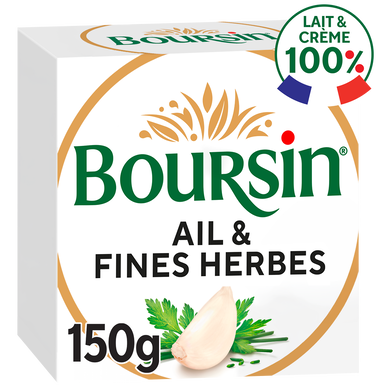 Fromage frais à tartiner Ail et fines herbes  BOURSIN - 150g