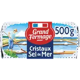 Beurre cristaux de sel Noirmoutier GRAND FERMAGE, 80% de MG, plaquettede 500g