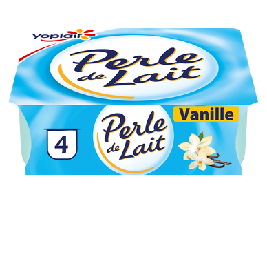 Yaourt brassé vanille PERLE DE LAIT - 4x125g