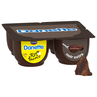 Crème dessert au chocolat extra noir DANETTE 4x125g