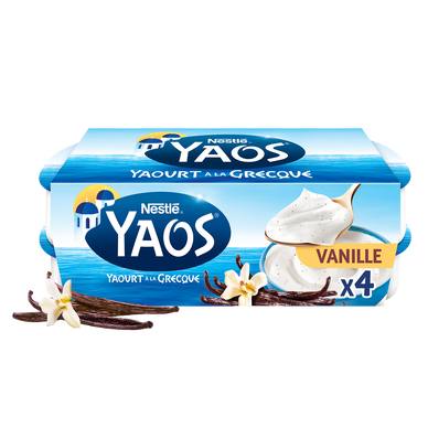 Yaourt à la grecque vanille YAOS - 4x125g