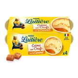 Crème aux oeufs sur lit de caramel LA LAITIERE - 4 pots de 100g
