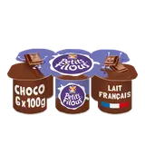 Yaourt enfant chocolat PETITS FILOUS - 6x100
