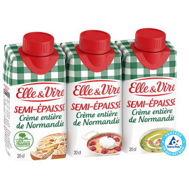 Crème UHT entière semi-épaisse 30% MG ELLE&VIRE - 60 cl