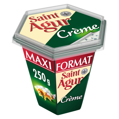Fromage pasteurisé, crème de fromage fondu au lait de vache 25%mgSAINTAGUR 250g