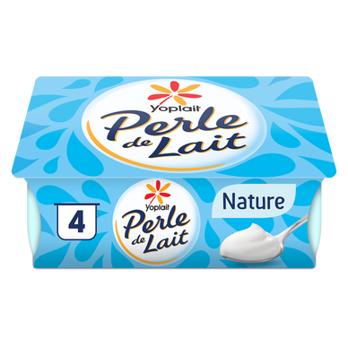 Yaourt brassé nature PERLE DE LAIT - 4x125g