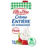 Crème UHT entière fluide 30%MG ELLE&VIRE - La brique de 1L