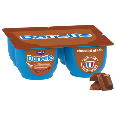 Crème dessert au chocolat au lait DANETTE 4x125g