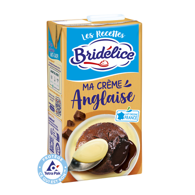 Crème Anglaise UHT BRIDELICE, brique de 50cl
