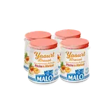 Yaourt aux fruits pêche abricot LAITERIE ST MALO 4x125g
