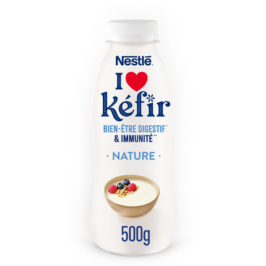 Lait fermenté à boire nature i love kefir NESTLE 500g