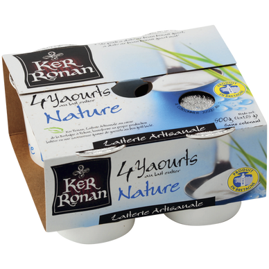Yaourt nature KER RONAN - 4x125g