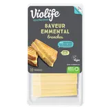 Tranches saveur emmental préparation alimentaire à base d'huile de noix de cooc VIOLIFE 200g