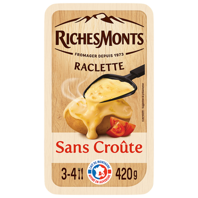Fromage à raclette sans croûte RICHESMONTS - 16 tranches 420g