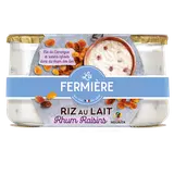 Riz au lait rhum raisins LA FERMIERE - 2 pots de 160g