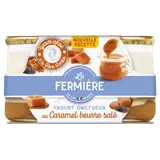 Yaourts brassés sur lit de caramel LA FERMIERE - 2 pots de 160g