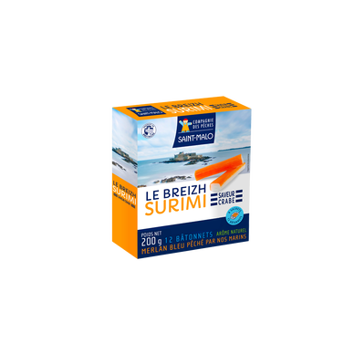 Bâtonnets de surimi saveur crabe COMPAGNIE DES PECHES ST MALO, 200g