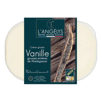 Crème glacée à la vanille L'ANGELYS, 450g