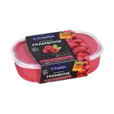 Sorbet plein fruit à la framboise ANGELYS, pot de 500g