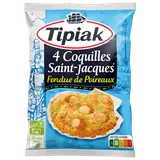 Coquilles St Jacques fondue de poireaux TIPIAK, 4x90g soit 360g