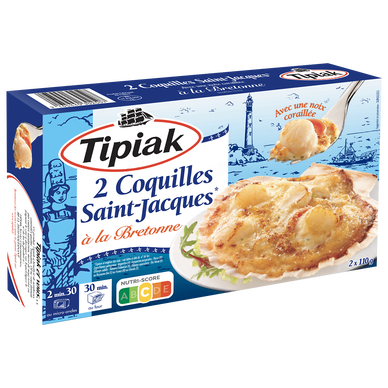 Coquilles St Jacques à la Bretonne TIPIAK, 2x110g 220g