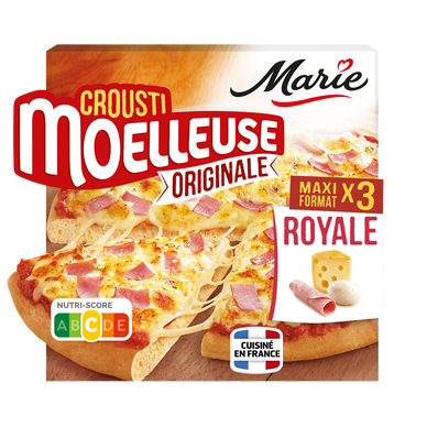 Pizza Crousti Moelleuse Royale Jambon Fromage MARIE 3x400g