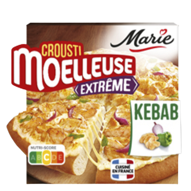 Pizza Crousti Moelleuse Kebab Poulet Poivrons MARIE 530g