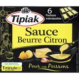 Sauce au beurre citron TIPIAK, 6 portions individuelles de 50g soit 300g