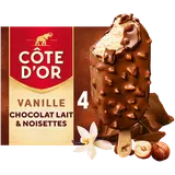 Bâtonnets glacés COTE d'OR vanille noisette x4 260g