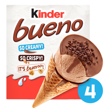 Cônes glacés KINDER BUENO classique x4 248g
