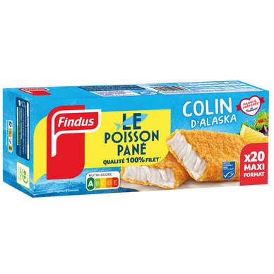 Panés de colin d'Alaska FINDUS, x20 unités- 1kg