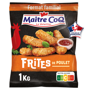Frites de poulet MAITRE COQ, sachet surgelé de 1kg