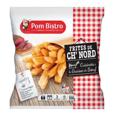 Frites du ch'nord à la graisse de boeuf POM BISTRO - 500g - au four