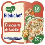 BLEDINA BLEDICHEF - Plat bébé du midi Blanquette de volaille, dès 18 mois - 250g - Repas bébé