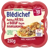 BLEDINA BLEDICHEF - Plat bébé légumes pâtes boeuf bourguignon, dès 18mois - 250g - Repas bébé
