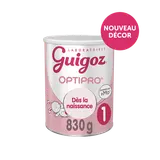 GUIGOZ OPTIPRO - Lait infantile en poudre 1er âge, de 0 à 6 mois - 830g