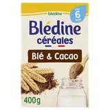 BLEDINA BLEDINE - Céréales en poudre bébé cacao, de 6 à 12 mois - 400g