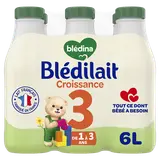 BLEDINA BLEDILAIT - Lait de croissance, dès 12 mois - 6x1l