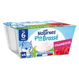 NESTLE P'TIT BRASSE - Dessert lacté bébé Framboise, de 6 à 12 mois - 4x100g