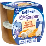 NESTLE P'TIT SOUPER - Soupe risotto carottes champignon, dès 12 mois -2x200g