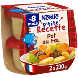 NESTLE P'TITE RECETTE - Pot au feu, dès 8 mois - 2x200g - Petits potsbébé