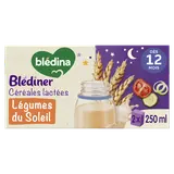 Céréales lactées Blédiner légumes du Soleil dés 12 mois BLEDINA 2x250ml