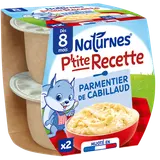 NESTLE P'TITE RECETTE - Parmentier de cabillaud, dès 8 mois - 2x200g -Repas bébé