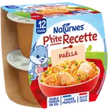 NESTLE P'TITE RECETTE - Plat bébé du midi Paëlla, dès 12 mois - 2x200g- Repas bébé