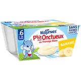 NESTLE P'TITS ONCTUEUX - P'tit onctueux banane, de 6 à 12 mois - 4x90g