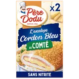 Escalope cordon bleu 100% filet au comté fondu, PERE DODU, 2 pièces, 200g