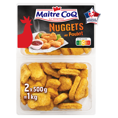 Nuggets de poulet, MAITRE COQ, France, barquette 1kg