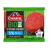 Steak haché BIO 5%MG CHARAL - 2x100g - 200g