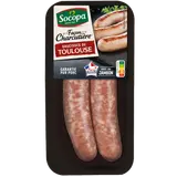 Saucisse de Toulouse, SOCOPA, France, 2 pièces, barquette, 200g