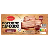 Poitrine de porc sans os saveur barbecue, BIGARD, France, barquette, 600g